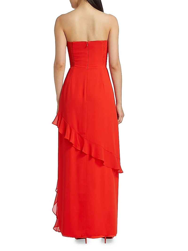 Magnolia Strapless High-Low Maxi Dress