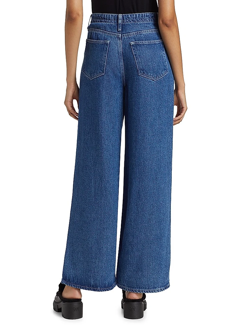Super Drape Drawstring Wide-Leg Jeans