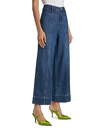 Seamed Wide-Leg Jeans