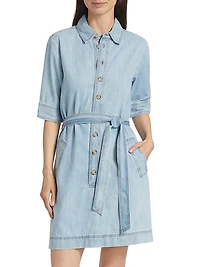 Denim Belted Minidress