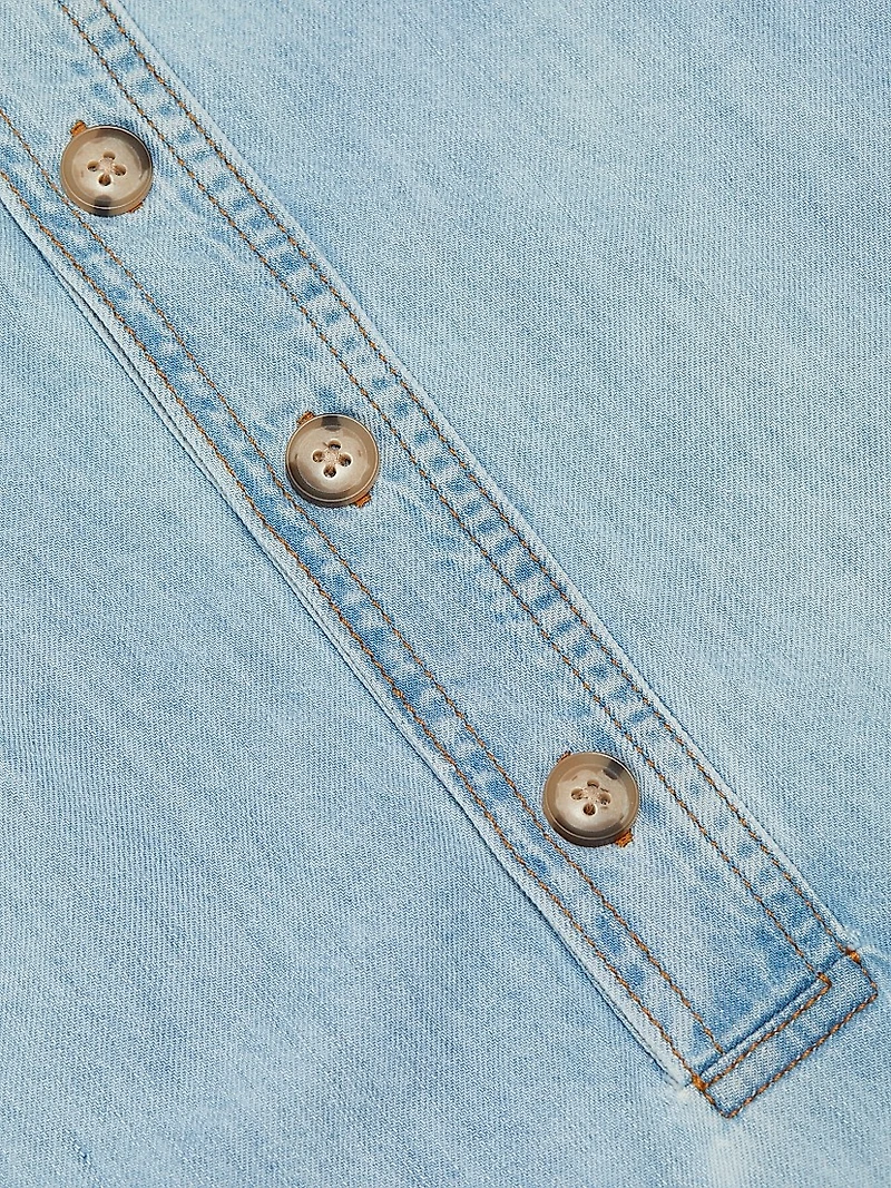 Denim Belted Minidress