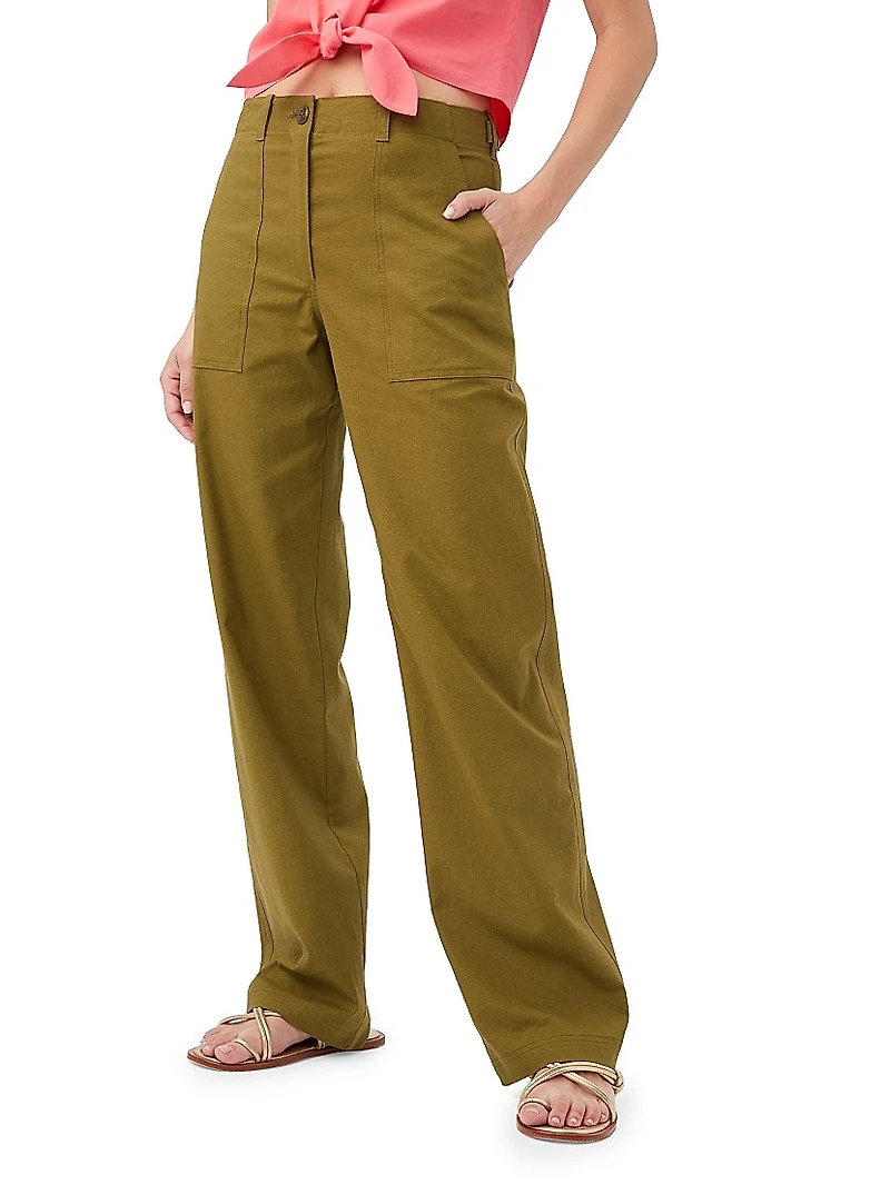 Antonia Relaxed-Fit Linen Pants