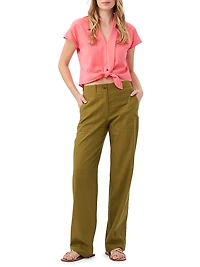 Antonia Relaxed-Fit Linen Pants