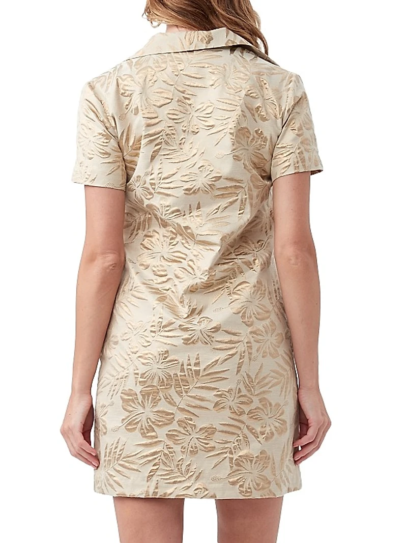 Yina Jacquard Mini Shirtdress
