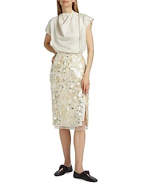 Draped Cowl Neck Top