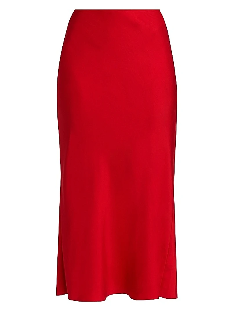 Silk Midi-Skirt