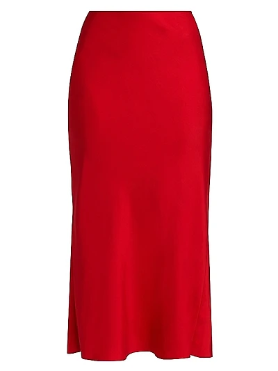 Silk Midi-Skirt