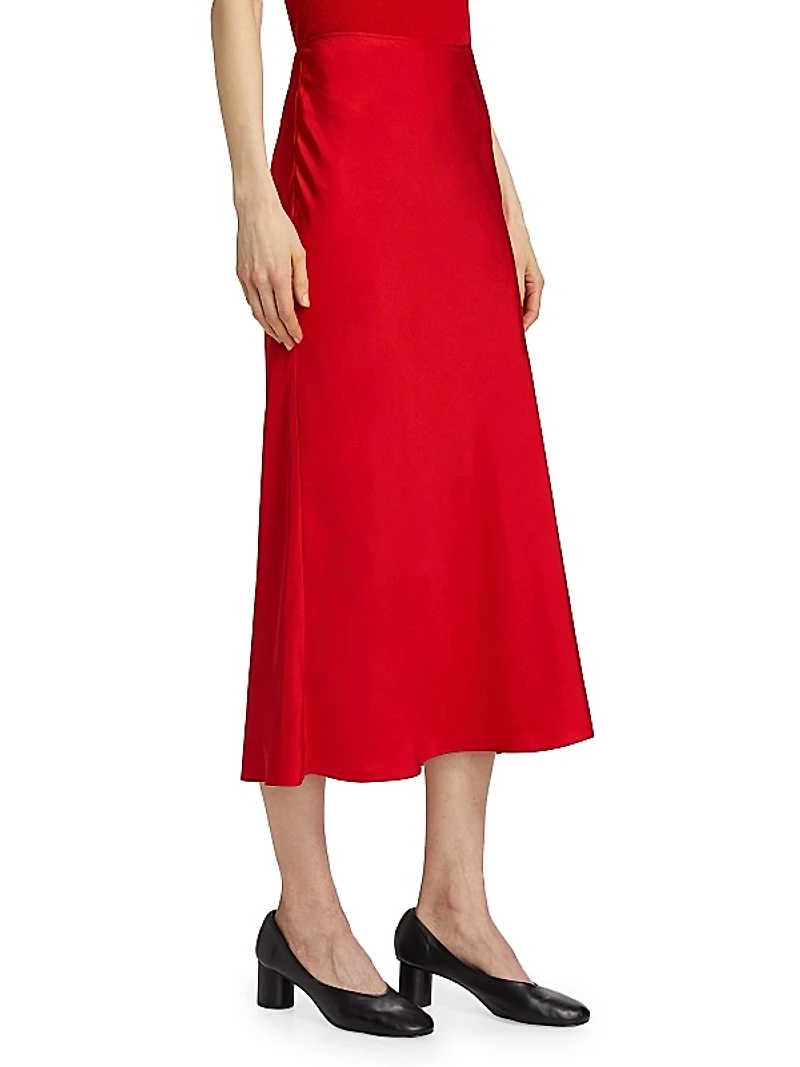 Silk Midi-Skirt