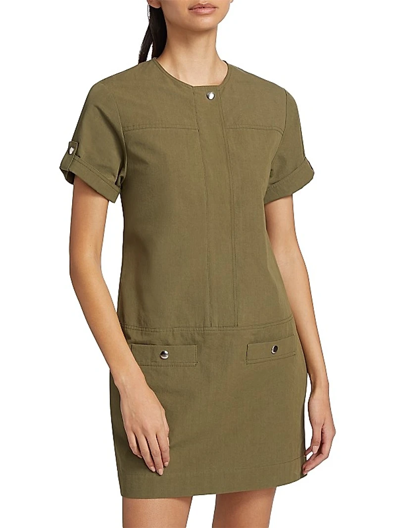 Watson Rumpled Cotton Shift Dress
