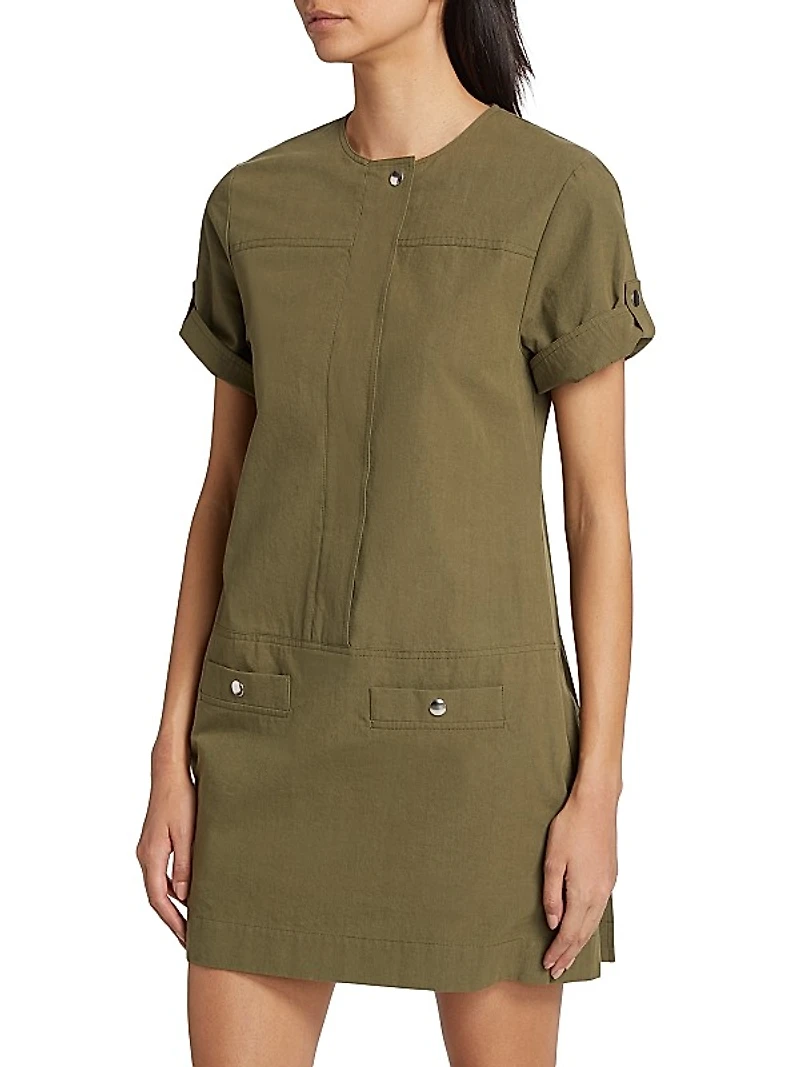 Watson Rumpled Cotton Shift Dress