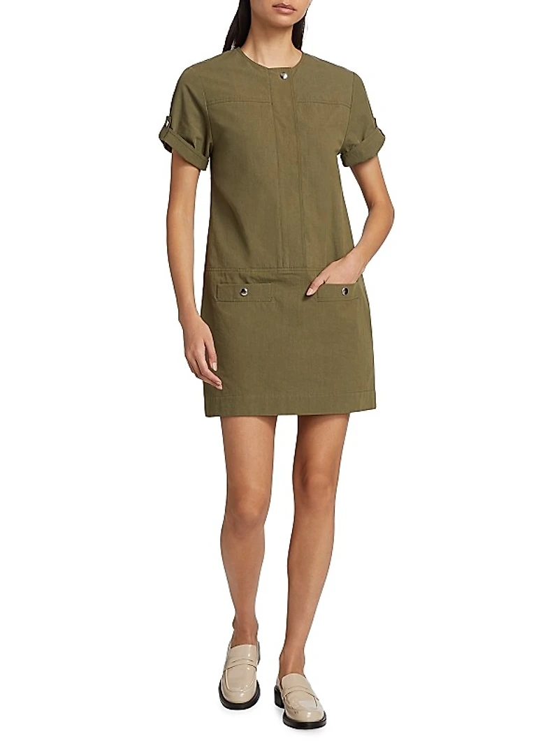 Watson Rumpled Cotton Shift Dress