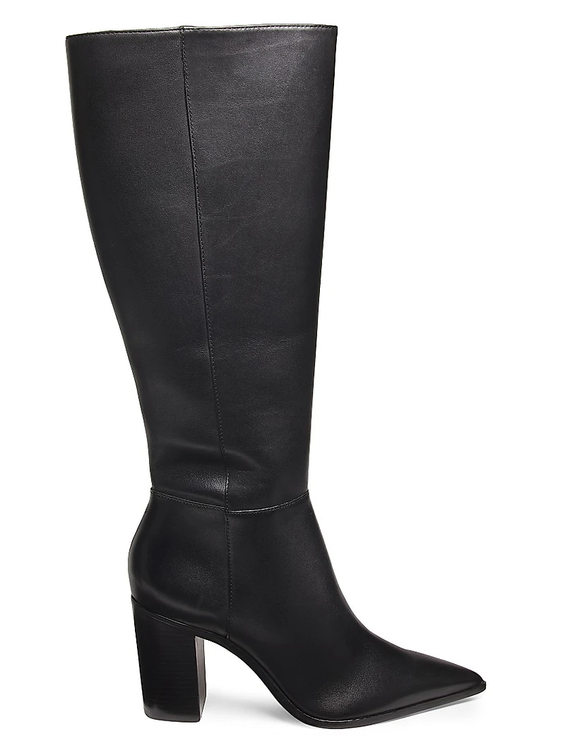 Mikki Up 90MM Leather Block-Heel Boots