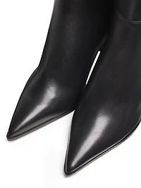 Mikki Up 90MM Leather Block-Heel Boots