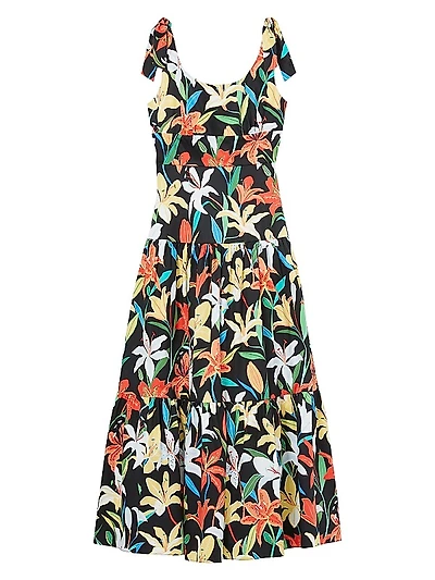 Summer Lilies Newport Midi-Dress