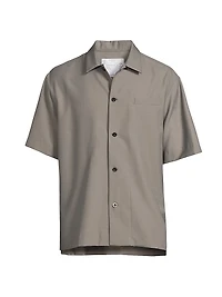 Wool-Blend Suiting Shirt