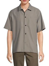 Wool-Blend Suiting Shirt