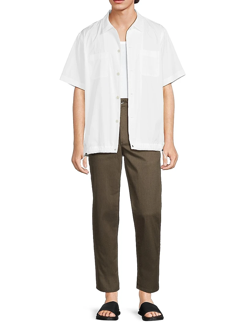 Cotton Button-Front Shirt