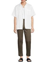 Cotton Button-Front Shirt