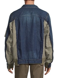Denim Mixed-Media Jacket