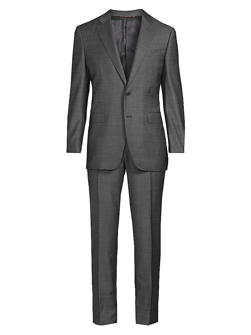Denim Effect Trim Fit Suit