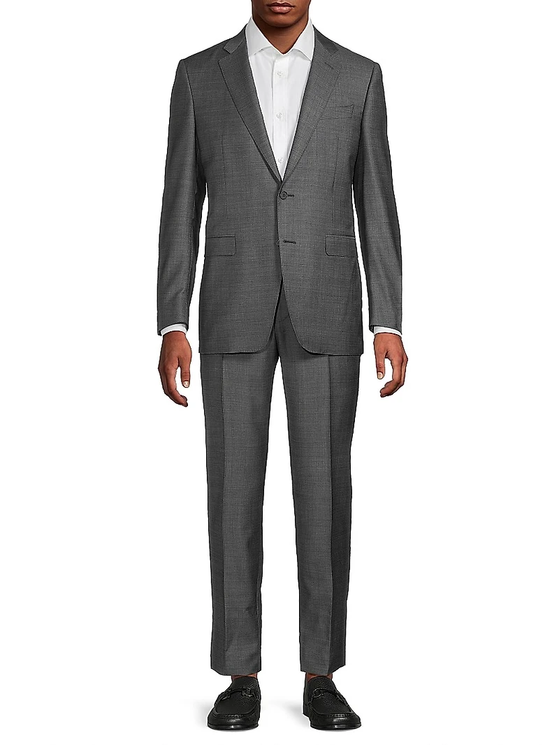 Denim Effect Trim Fit Suit