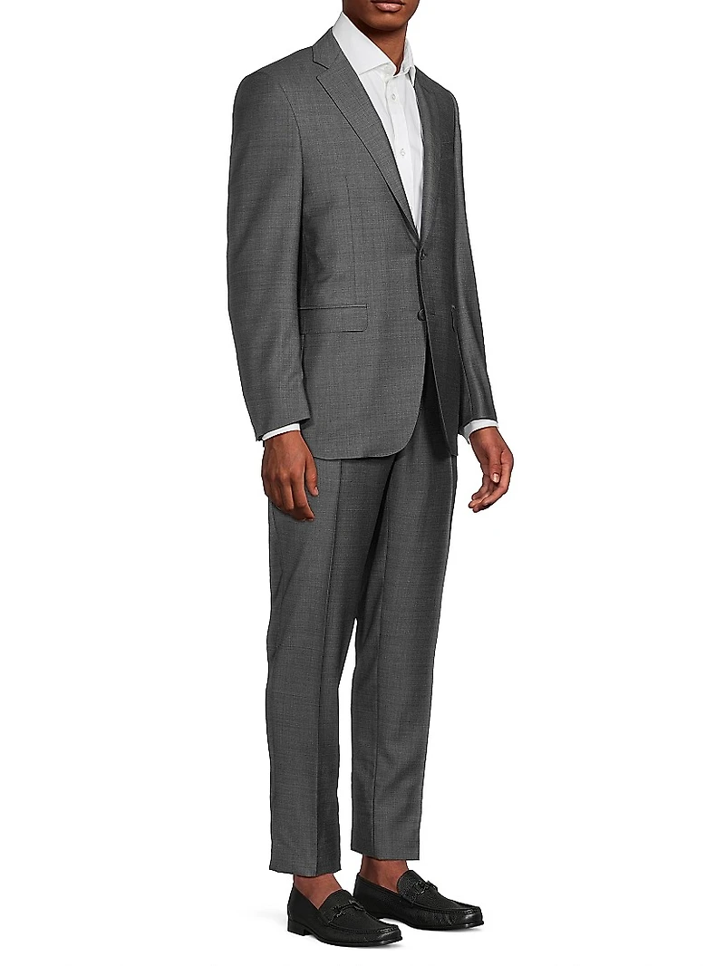 Denim Effect Trim Fit Suit