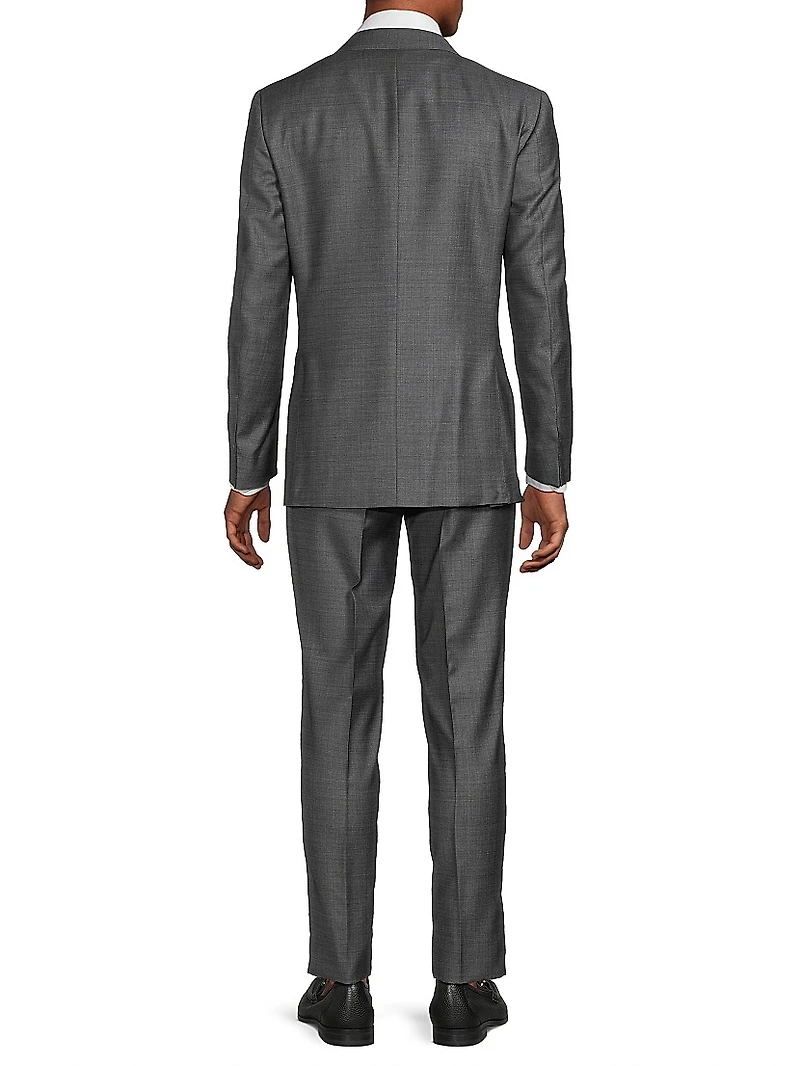 Denim Effect Trim Fit Suit