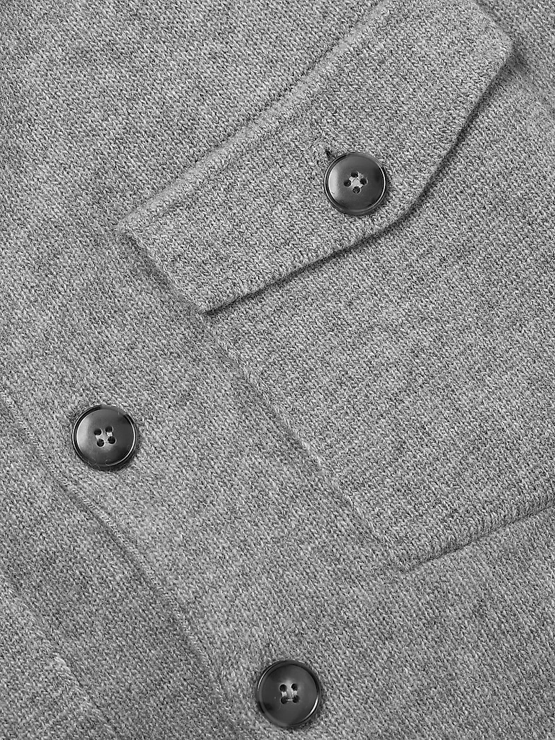 Wool-Cashmere Knit Oversized Shirt