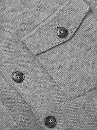 Wool-Cashmere Knit Oversized Shirt