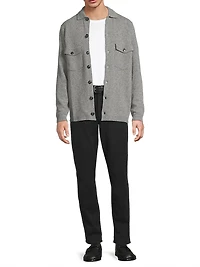 Wool-Cashmere Knit Oversized Shirt