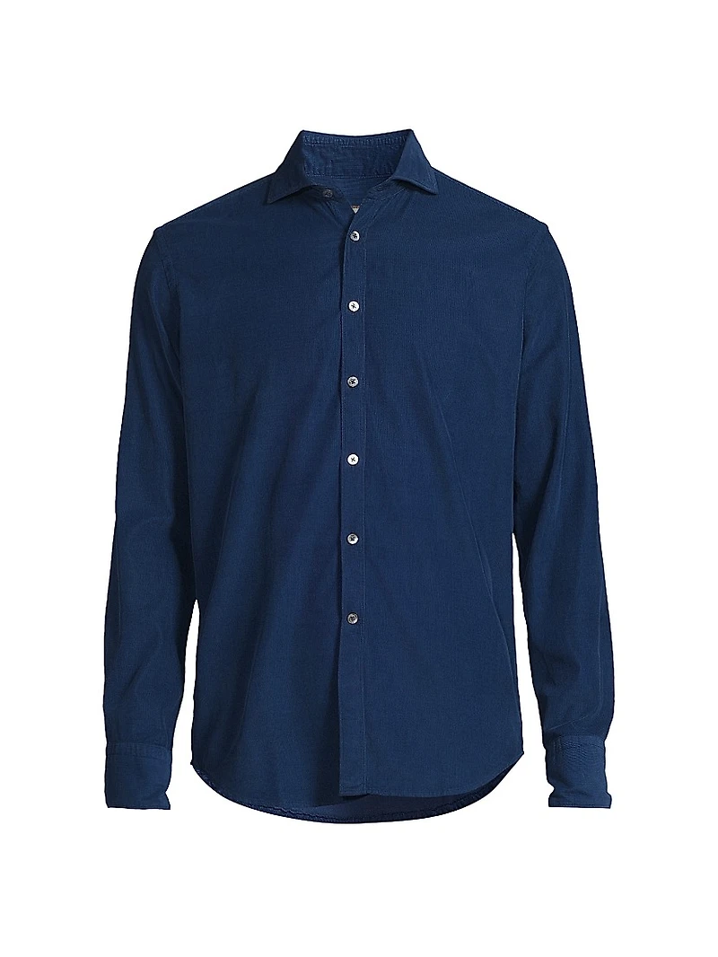 Garment-Dyed Corduroy Sport Shirt