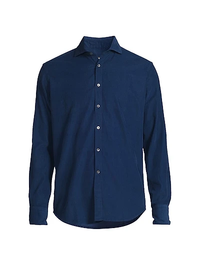 Garment-Dyed Corduroy Sport Shirt