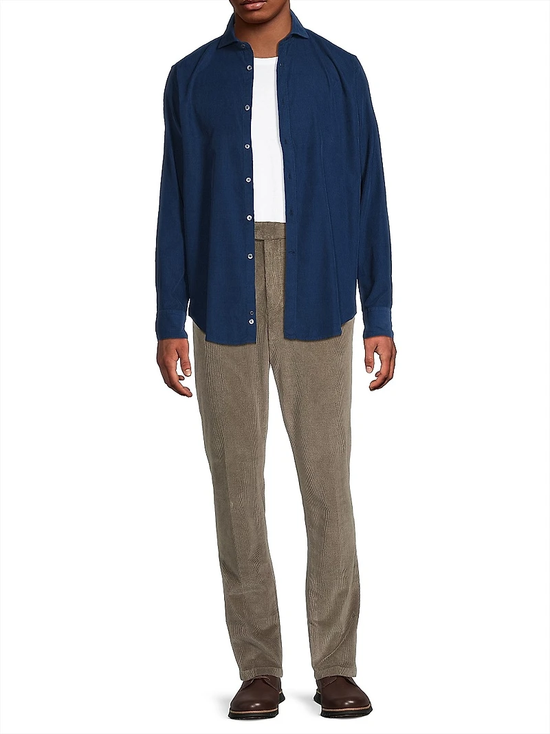 Garment-Dyed Corduroy Sport Shirt