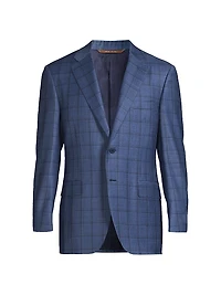 Windowpane Wool Sport Jacket