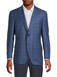 Windowpane Wool Sport Jacket