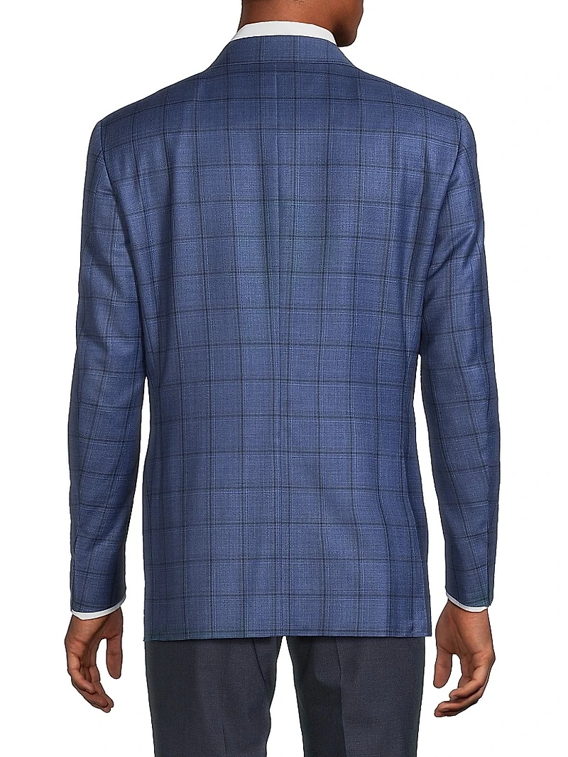 Windowpane Wool Sport Jacket