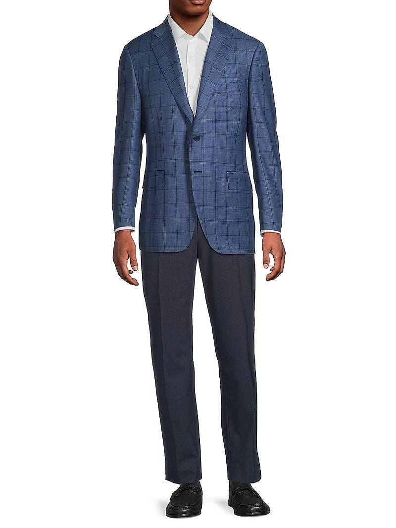 Windowpane Wool Sport Jacket