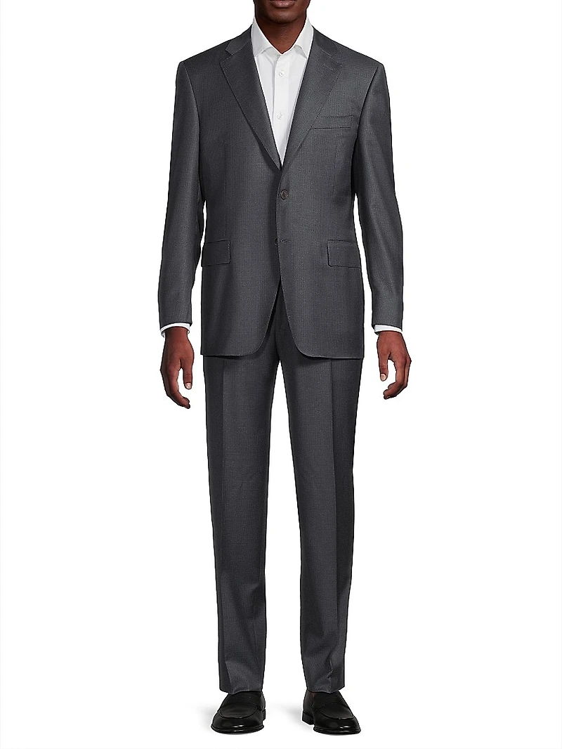 Wool Single-Breasted Suit