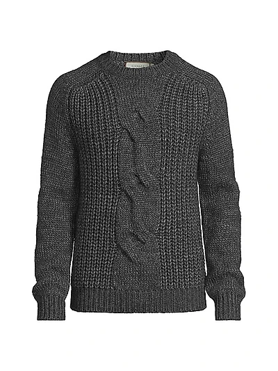 Cable-Knit Crewneck Sweater