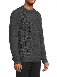 Cable-Knit Crewneck Sweater
