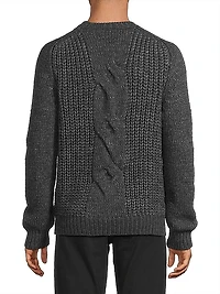 Cable-Knit Crewneck Sweater