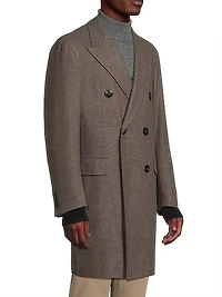 Wool-Cashmere Double-Breasted Coat