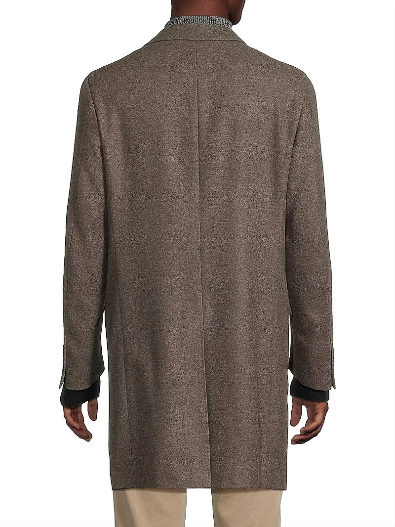 Wool-Cashmere Double-Breasted Coat