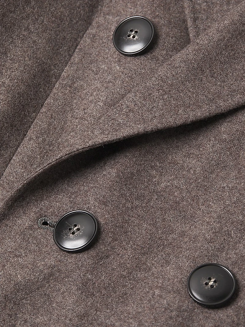 Wool-Cashmere Double-Breasted Coat