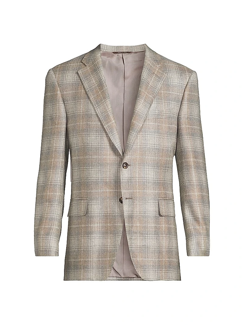 Plaid Cashmere Sport Coat