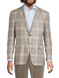 Plaid Cashmere Sport Coat