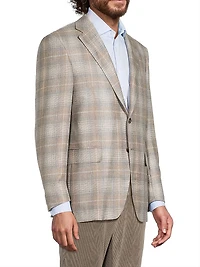 Plaid Cashmere Sport Coat