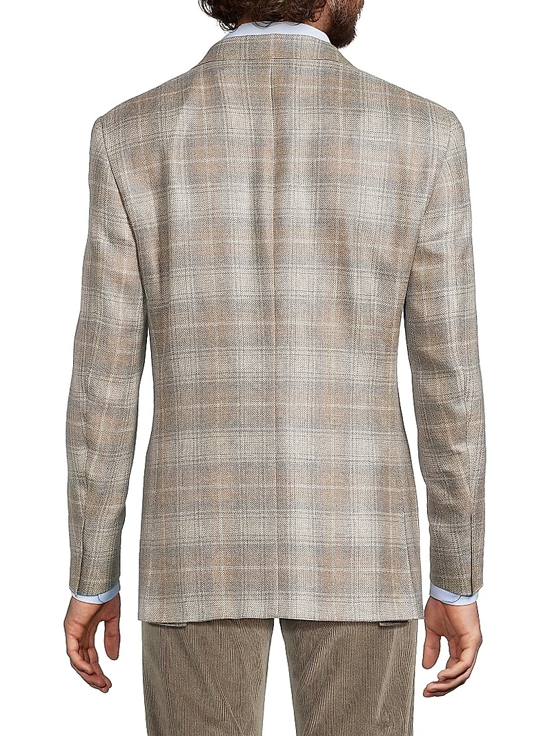 Plaid Cashmere Sport Coat