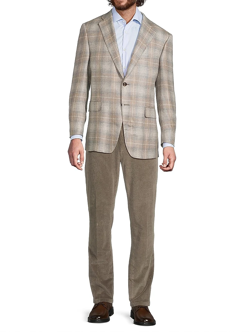 Plaid Cashmere Sport Coat