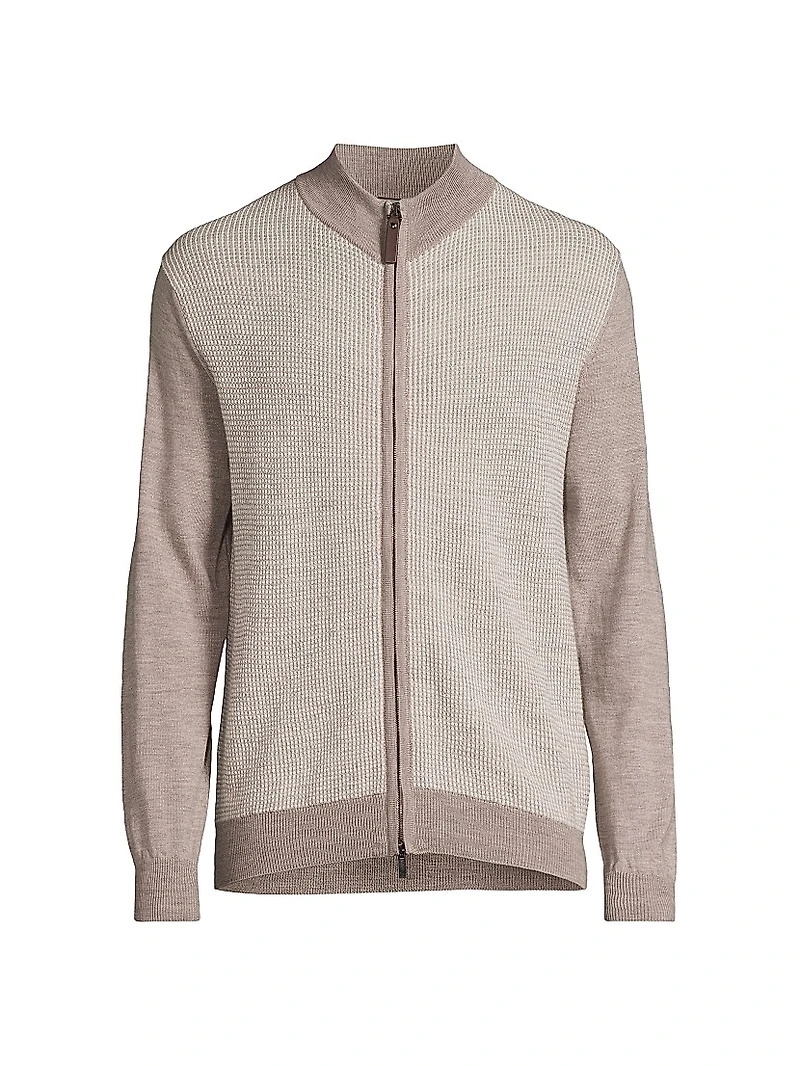 Melange Full-Zip Sweater